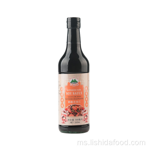 500ml Glass Bottle Dark Soy Sauce